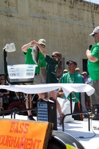 Anglers weigh in their catch at last year’s Johnston Peach Blossom Festival Bass Fishing Tournament.