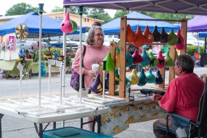 Arts and crafts vendors and food vendors are a big part of the Johnston Peach Blossom Festival.