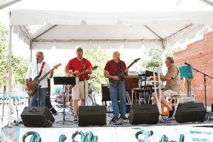 A Band performs at last year’s Peach Blossom Festival in Johnston.